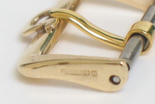 fig 2. GENUINE SOLID 9ct GOLD OMEGA WATCH BUCKLE c1960