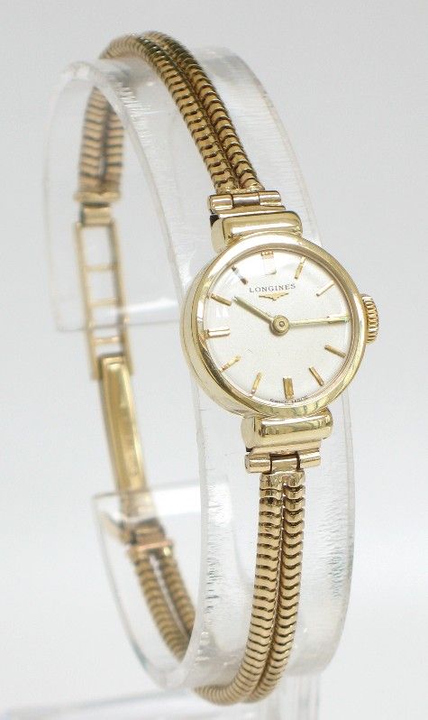 fig 1. BEAUTIFUL SOLID 9ct GOLD LADIES LONGINES COCKTAIL WATCH c1960