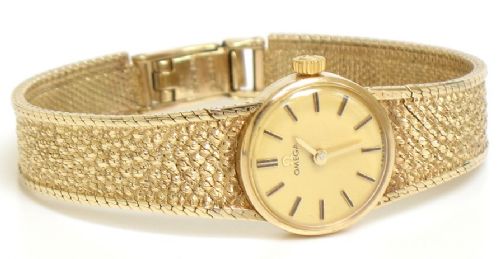fig 1. EXQUISITE SOLID 9ct GOLD LADIES OMEGA COCKTAIL WATCH c1960