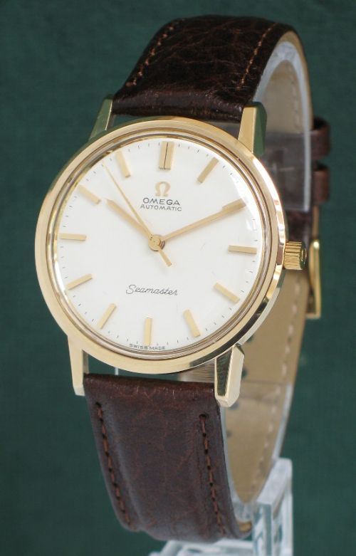 Superb Solid 9ct Gold Omega Seamaster Auto Cal 552 Mens Watch with Box C1960