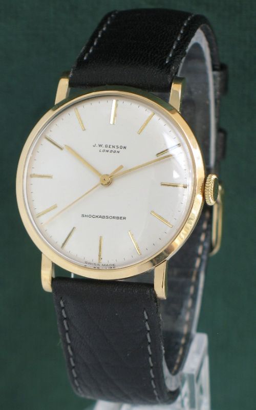 	
Superb Solid 9ct Gold Benson Manual Wind Mens Watch