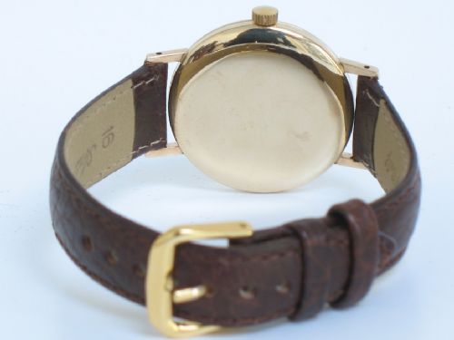 fig 3. SUPERB ORIGINAL SOLID 9ct GOLD CYMA MANUAL WIND MENS WATCH