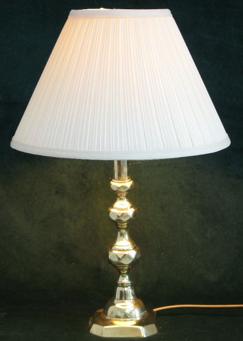Beautiful Large Genuine Victorian Solid Brass Table Lamp C1890