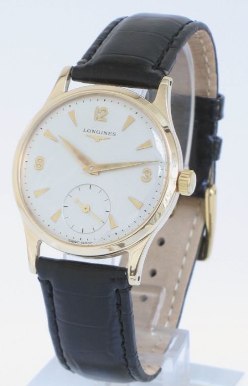 fig 1. SUPERB SOLID 9CT GOLD LONGINES 30L MENS WATCH