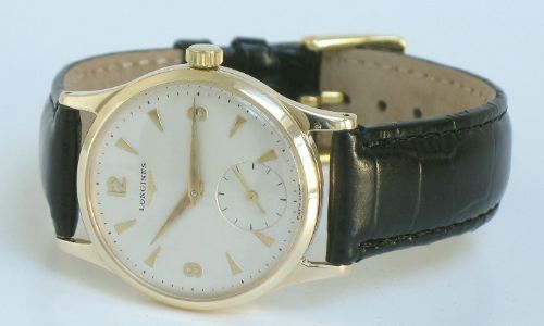 fig 3. SUPERB SOLID 9CT GOLD LONGINES 30L MENS WATCH