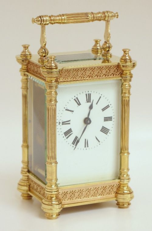 Beautiful Victorian French Carriage Clock by Duverdry and Bloquel C1870