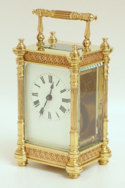 fig 1. BEAUTIFUL VICTORIAN FRENCH CARRIAGE CLOCK BY DUVERDRY AND BLOQUEL C1870