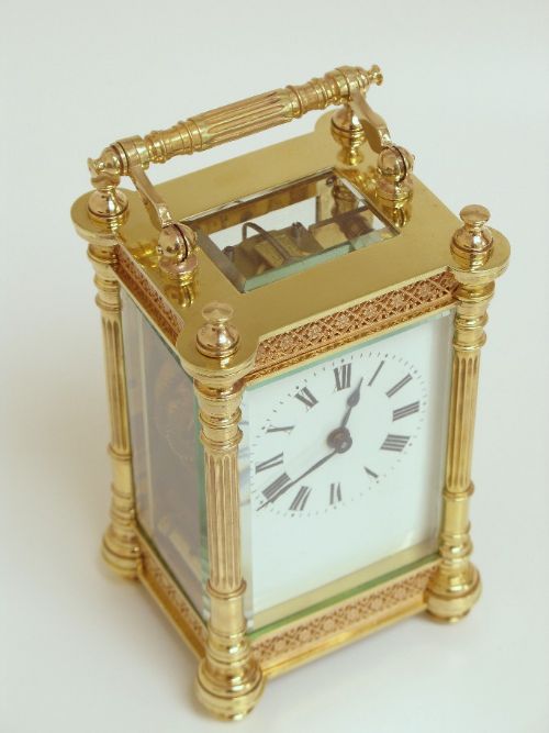 fig 4. BEAUTIFUL VICTORIAN FRENCH CARRIAGE CLOCK BY DUVERDRY AND BLOQUEL C1870