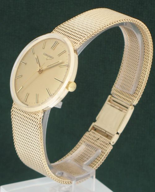 fig 1. EXCEPTIONAL SOLID 9CT GOLD LONGINES MANUAL WIND MENS WATCH WITH BOX PAPERS