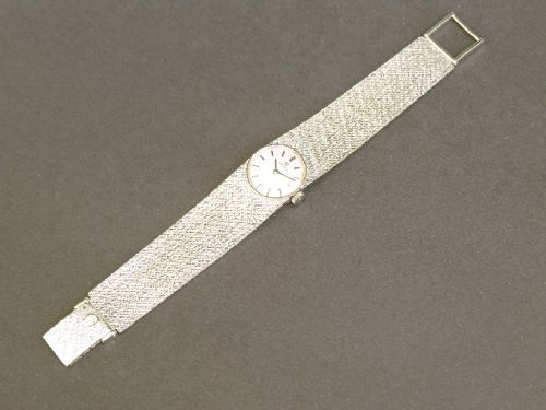 fig 3. EXQUISITE SOLID 9ct WHITE GOLD LADIES OMEGA COCKTAIL WATCH