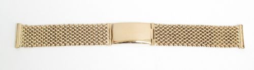 Superb Heavy 34g Solid 9ct Gold Watch Bracelet Foldover Sprung Clasp