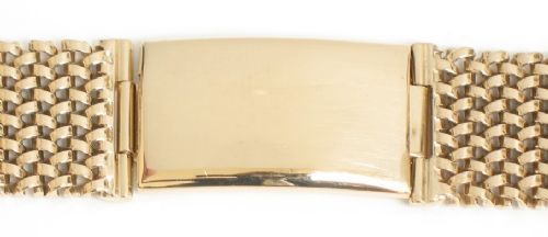 fig 1. SUPERB HEAVY 34G SOLID 9ct GOLD WATCH BRACELET FOLDOVER SPRUNG CLASP