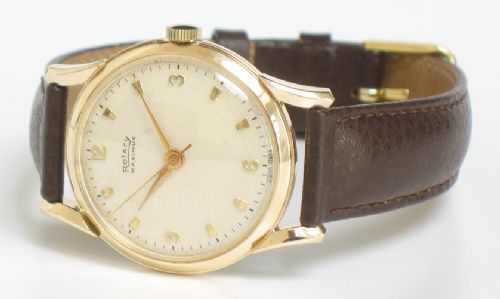 fig 2. STUNNING SOLID 9ct GOLD ROTARY MAXIMUS MENS WATCH C1954
