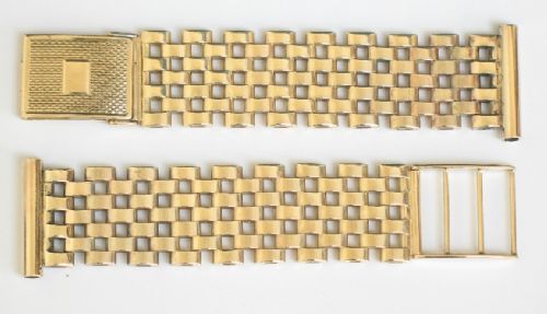 fig 2. SUPERB HEAVY 28G SOLID 9ct GOLD WATCH BRACELET C1958-59