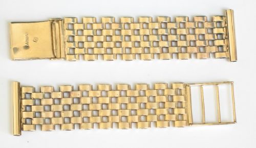 fig 3. SUPERB HEAVY 28G SOLID 9ct GOLD WATCH BRACELET C1958-59