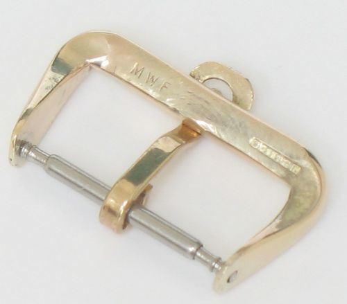 fig 1. superb solid 9ct gold omega watch buckle c1959-60