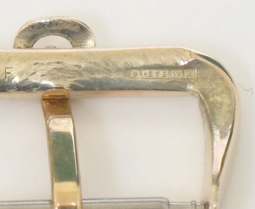 fig 2. superb solid 9ct gold omega watch buckle c1959-60