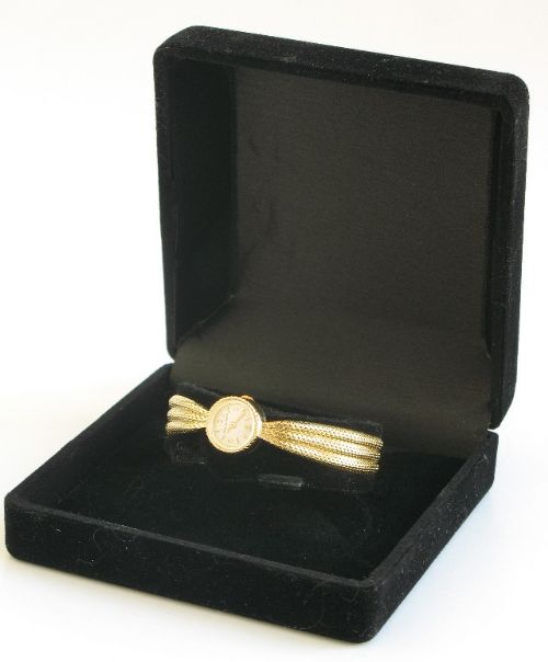 fig 4. BEAUTIFUL SOLID 18ct GOLD JAEGER LECOULTRE BACKWIND LADIES COCKTAIL WATCH