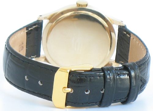 fig 3. STUNNING SOLID 9ct GOLD GARRARD MANUAL WIND MENS WATCH