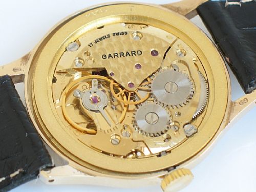 fig 4. STUNNING SOLID 9ct GOLD GARRARD MANUAL WIND MENS WATCH