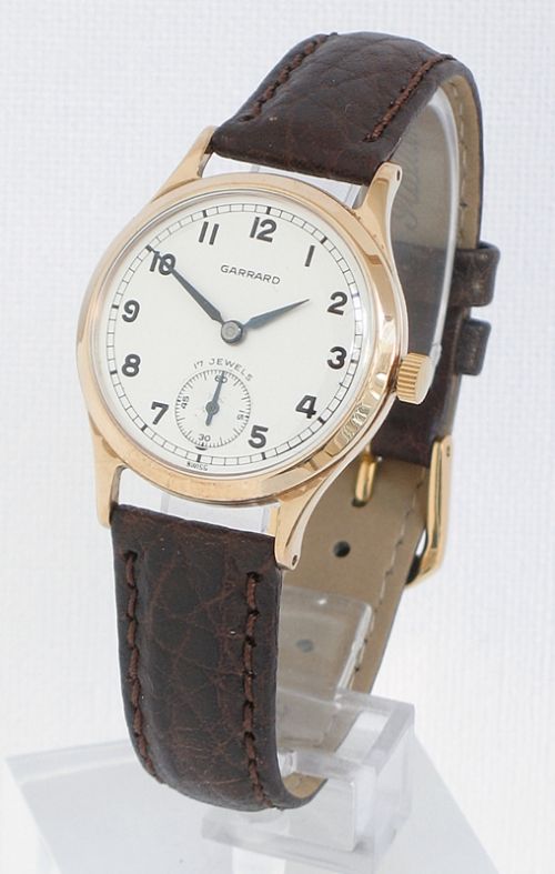Original Solid 9ct Gold Garrard Manual Wind with Box Mens Watch C1960