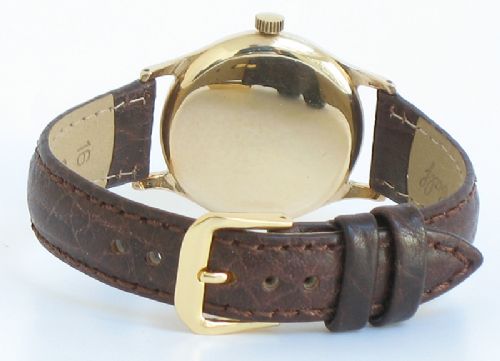 fig 2. ORIGINAL SOLID 9ct GOLD GARRARD MANUAL WIND WITH BOX MENS WATCH c1960
