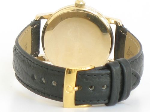 fig 2. SUPERB SOLID 9ct GOLD OMEGA SEAMASTER BLACK DIAL CAL 520 MENS WATCH C1960
