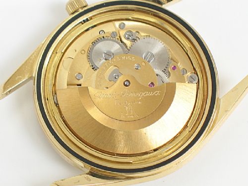 fig 4. RARE SOLID 18CT 18k GOLD GIRARD PERREGAUX GYROMATIC CHRONOMETER MENS WATCH