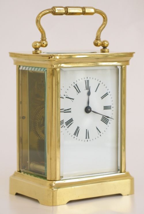 fig 2. BEAUTIFUL VICTORIAN GOLD PLATED CARRIAGE CLOCK C1860