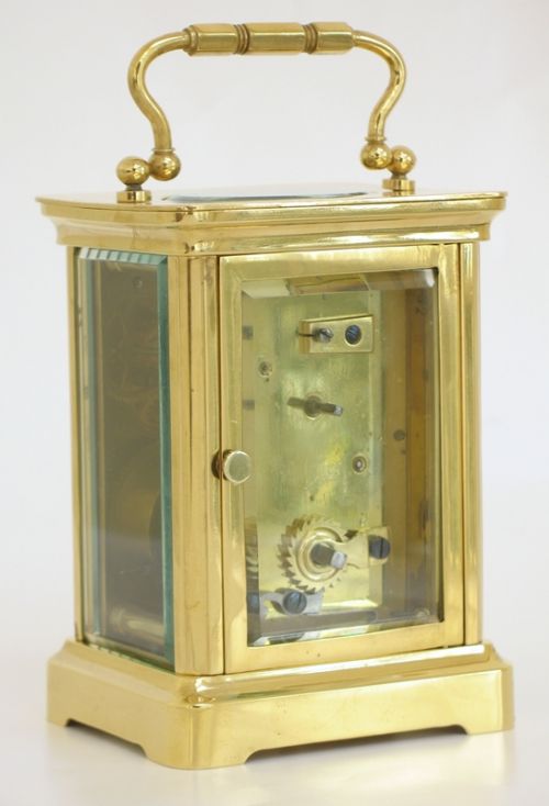 fig 3. BEAUTIFUL VICTORIAN GOLD PLATED CARRIAGE CLOCK C1860