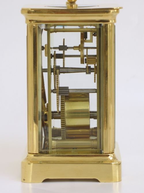 fig 4. BEAUTIFUL VICTORIAN GOLD PLATED CARRIAGE CLOCK C1860