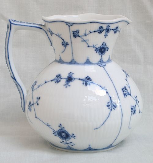 Rare Royal Copenhagen Blue Fluted Milk Water Jug Danmark First Quality 1894-1900