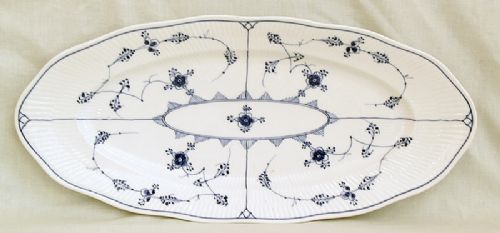 Rare Large Royal Copenhagen Blue Fluted Lace Salmon Fish Platter First Quality C1889-1922