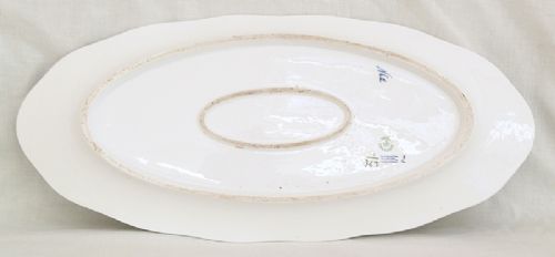 fig 1. RARE LARGE ROYAL COPENHAGEN BLUE FLUTED LACE SALMON FISH PLATTER FIRST QUALITY C1889-1922