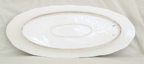 fig 1. RARE LARGE ROYAL COPENHAGEN BLUE FLUTED LACE SALMON OR FISH PLATTER FIRST QUALITY C1870-1890