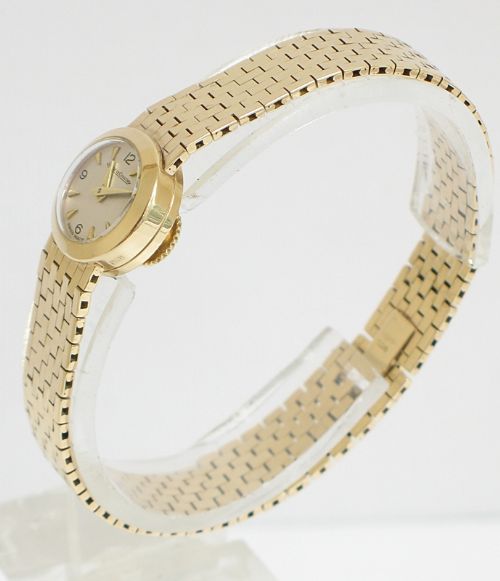 fig 3. BEAUTIFUL SOLID 9ct GOLD JAEGER LECOULTRE BACKWIND LADIES COCKTAIL WATCH 1958