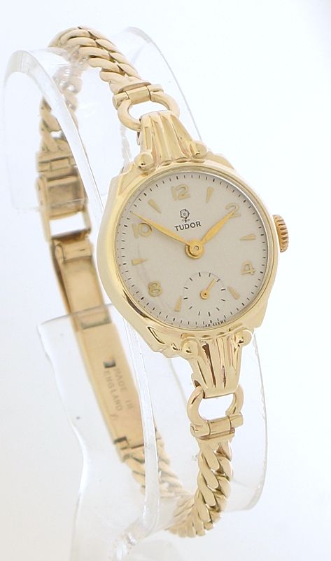 fig 3. BEAUTIFUL SOLID 9ct GOLD LADIES ROLEX TUDOR COCKTAIL WATCH c1952