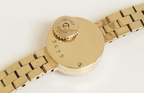 fig 3. BEAUTIFUL SOLID 9ct GOLD JAEGER LECOULTRE BACKWIND LADIES COCKTAIL WATCH 1960