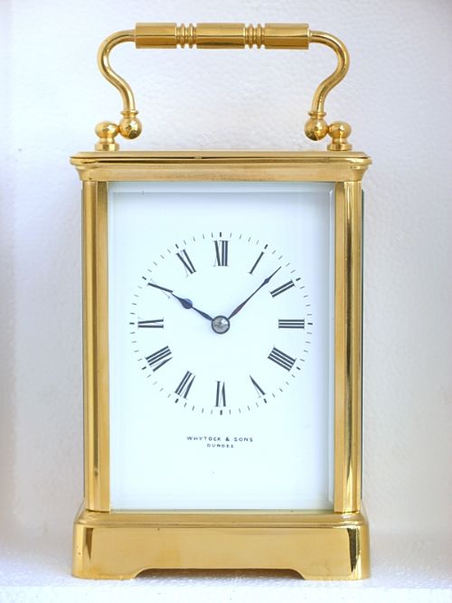 
Stunning Victorian Gilt Striking Carriage Clock with Original Box C1890