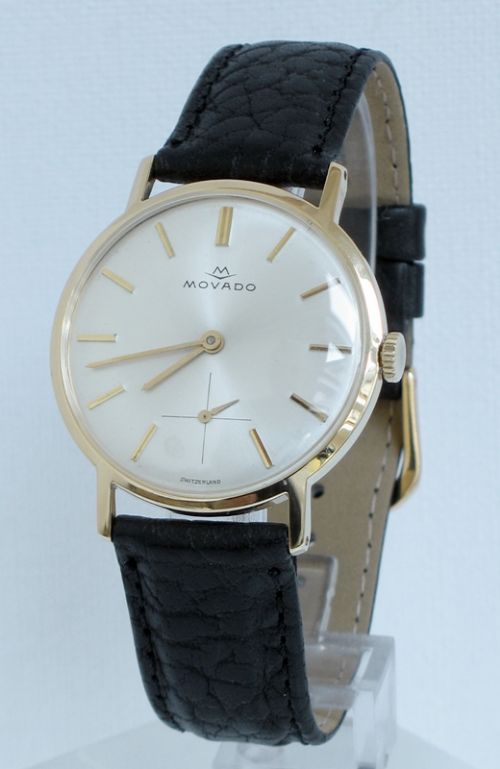 fig 3. STUNNING SOLID 18ct GOLD MOVADO CALIBRE 135 MENS WATCH 1960