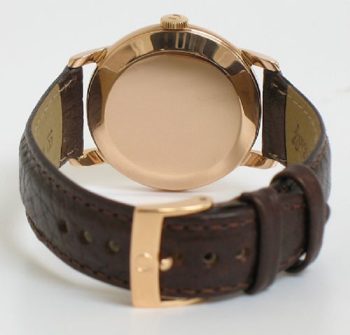 fig 2. STUNNING RARE SOLID 18ct 18k ROSE GOLD OMEGA CAL 267 MENS WATCH 1958