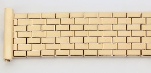 fig 1. SUPERB SOLID 9CT GOLD MENS WATCH BRACELET
