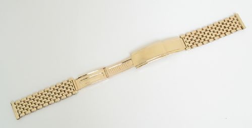 fig 3. SUPERB SOLID 9CT GOLD MENS WATCH BRACELET