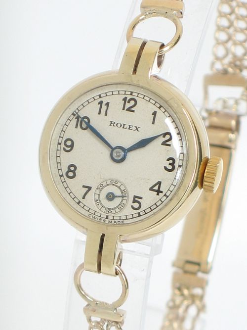 fig 1. EXQUISITE SOLID 9ct GOLD LADIES ROLEX PRIMA COCKTAIL WATCH c1950