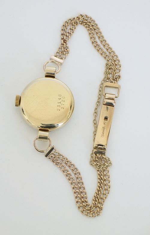 fig 3. EXQUISITE SOLID 9ct GOLD LADIES ROLEX PRIMA COCKTAIL WATCH c1950