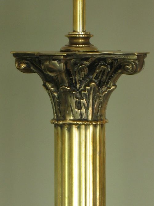 fig 3. BEAUTIFUL PAIR OF SOLID BRASS CORINTHIAN STANDARD LAMPS