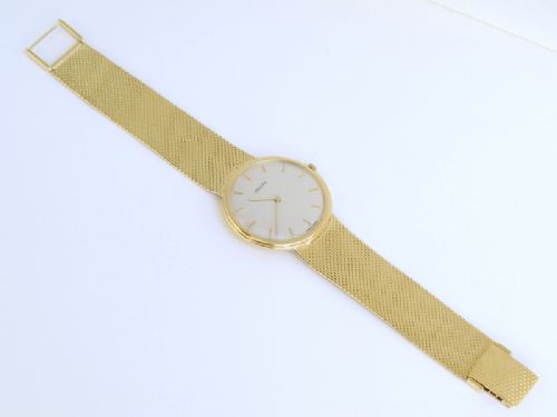 fig 4. MINT CONDITION SOLID 18ct 18k GOLD ZENITH MENS DRESS WATCH