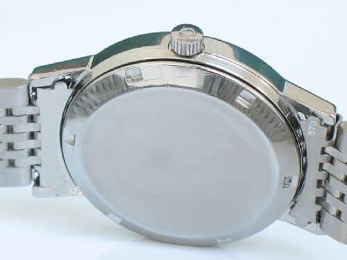 fig 3. STUNNING MINT ORIGINAL STAINLESS STEEL OMEGA GENEVE AUTOMATIC MENS WATCH