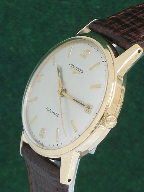 fig 2. SUPERB SOLID 9ct GOLD LONGINES AUTOMATIC MENS WATCH