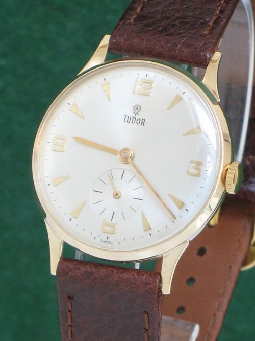 fig 2. SOLID 9CT GOLD ROLEX TUDOR MENS WATCH C1960